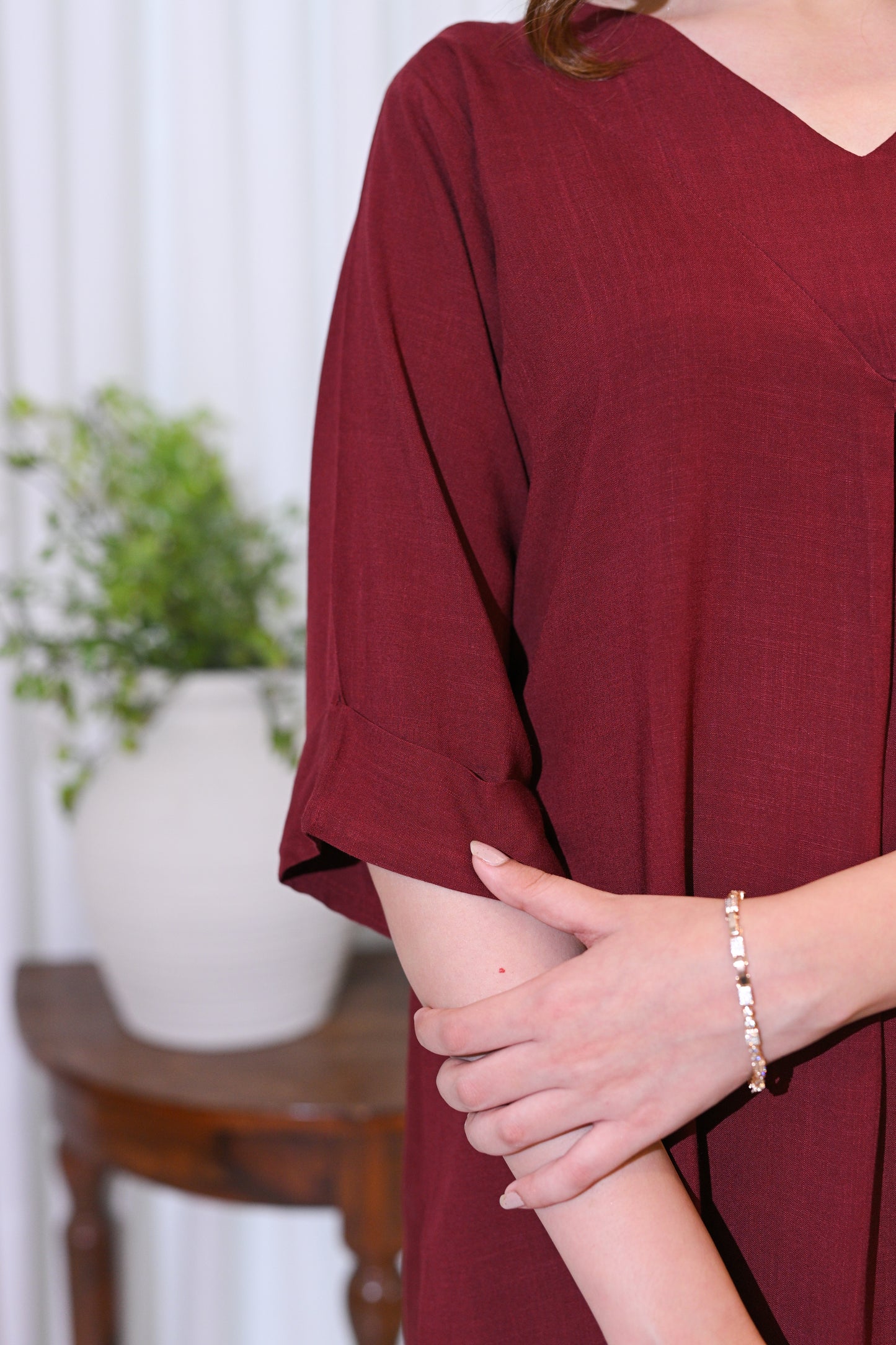 Burgundy Grace – Minimalist Co-Ord Set