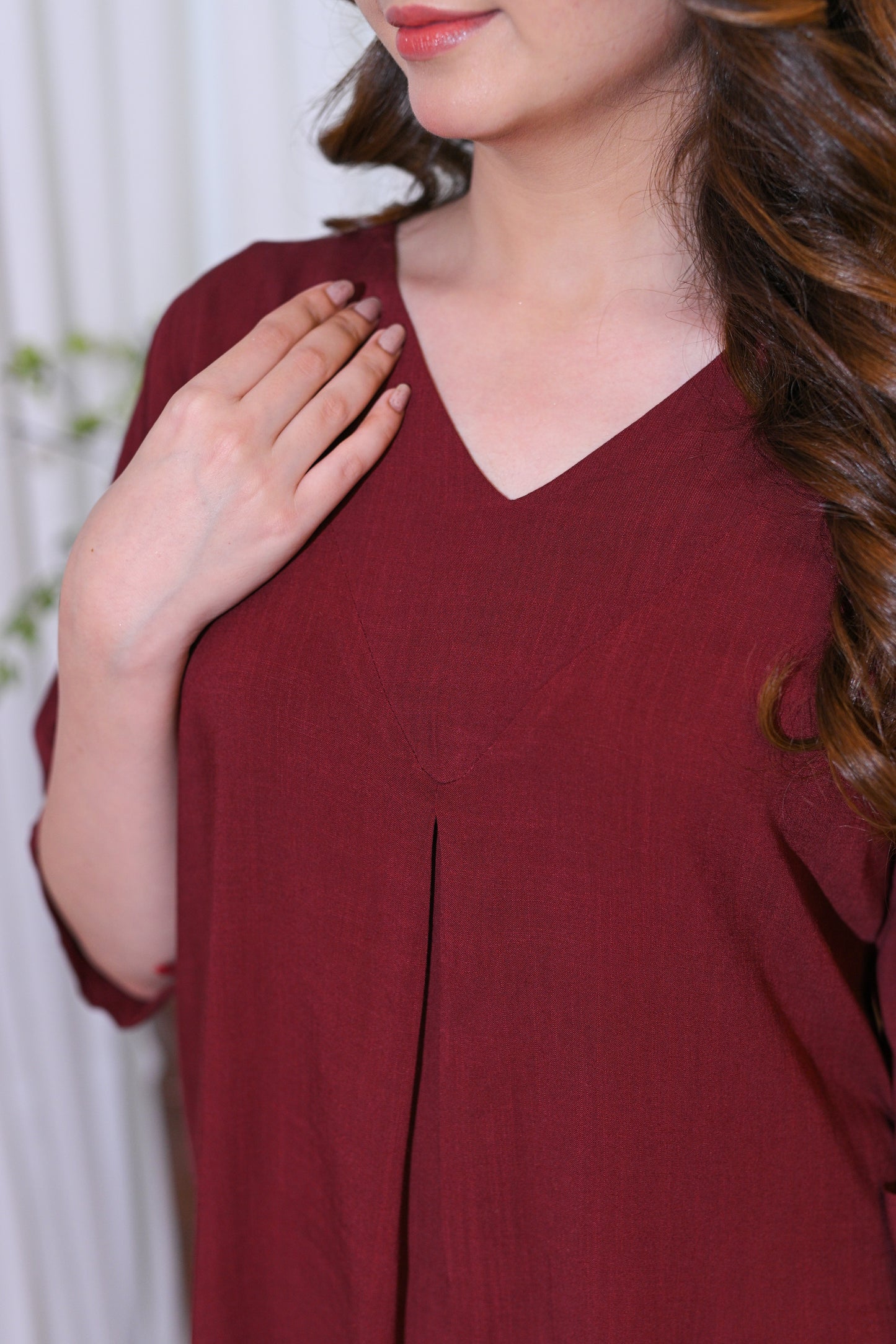 Burgundy Grace – Minimalist Co-Ord Set